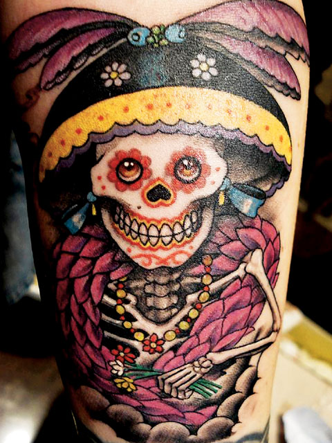 diadelosmuertosskulltattoos Dia De Los Muertos Mexican Skull Tattoo 