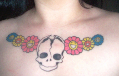 skull tattoo on back. Girly Skull Tattoos