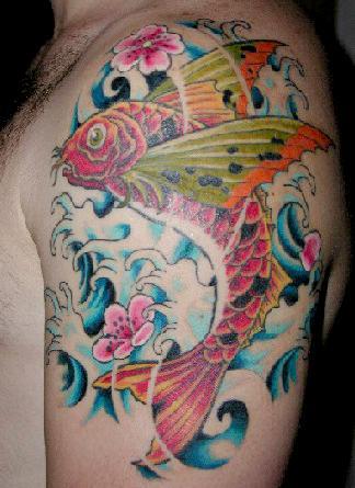 japanese skull tattoos. google koi fish tattoos